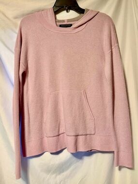 Banana Republic Light Pink Cashmere-Blend Hoodie Sweater